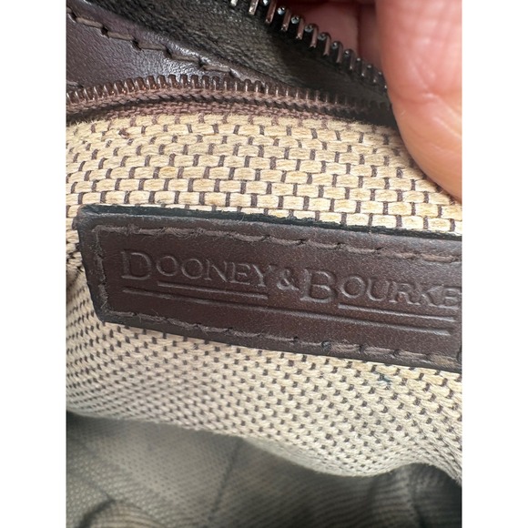 Dooney & Bourke Dark Brown Pebbled Leather Shoulder Bag Purse - Picture 7 of 9